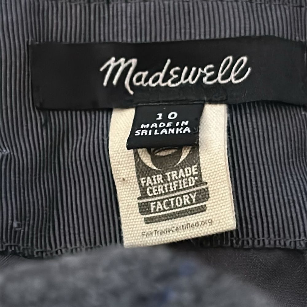 Madewell wool skirt with window pain print fully lined size 10 - Picture 5 of 8